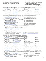 Tổng hợp đề thi HKII tiếng Anh lớp 12