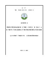 Phân tích danh mục thuốc đã sử dụng của bệnh viện đa khoa tỉnh thanh hóa năm 2010