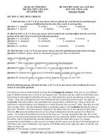 Đề thi thử THPT quốc gia môn Tiếng Anh số 469