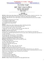 bộ đề thi văn vào lớp 6 trường chuyên HÀ NỘI AMSTERDAM