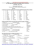 Đề luyện thi học sinh giỏi Tiếng Anh lớp 8 số 57