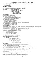 Đề cương ôn tập tiếng Anh 8 KII