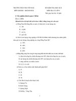 Đề kiểm tra học kì II lớp 9 môn Địa lí - Trường THCS Nguyễn Huệ, Khánh Hòa