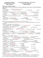 Đề thi thử THPT quốc gia môn Tiếng Anh số 102