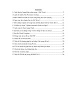 THỦ THUẬT HAY WORD