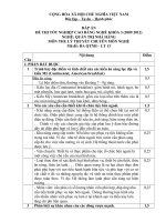 Đề thi tốt nghiệp cao đẳng nghề phần lý thuyết kèm đáp án ngành quản trị nhà hàng đề số  (10)