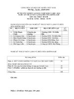 ĐỀ thi tốt nghiệp cao đẳng nghề ngành kỹ thuật máy lạnh và điều hòa không khí phần thực hành mã (39)