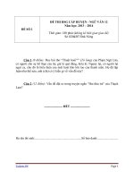 Đề thi HSG môn ngữ văn lớp 12 cấp huyện