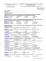 Đề thi thử đại học môn Tiếng Anh (6)