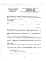 Đề thi môn hoá học lớp 9 vào 10 chuyên hoá tham khảo (12)