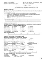 Đề thi học sinh giỏi, kiểm tra tiếng anh lớp 9 sưu tầm tham khảo ôn thi (41)