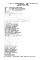 Đề luyện thi hoc sinh giỏi môn Tiếng Anh lớp 6 số 44