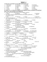 ôn tập thi HKI tiếng Anh lớp 12