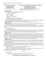 Đề thi môn hoá học lớp 9 vào 10 chuyên hoá tham khảo (13)