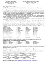 Đề thi thử THPT quốc gia môn Tiếng Anh số 9