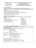 Đề luyện thi Tiếng Anh lớp 10 số  49