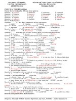 Đề thi thử THPT quốc gia môn Tiếng Anh số 134