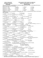 Đề khảo sát chất lượng môn Tiếng Anh lớp 12 ôn thi đại học số 76