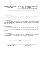 đề thi thử lịch sử Trường THPT chuyên Lê Quý Đôn Quảng Trị năm 2015