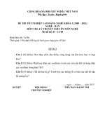 Đề thi tốt nghiệp cao đẳng nghề phần lý thuyết kèm đáp án nghề hàn đề số  (8)