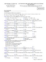 Đề thi thử THPT quốc gia môn Hóa 5