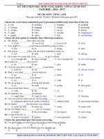 Đề luyện thi hoc sinh giỏi môn Tiếng Anh lớp 6 số 28