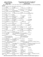 Đề khảo sát chất lượng môn Tiếng Anh lớp 12 ôn thi đại học số 117