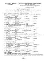 Đề thi tiếng anh lớp 9 học sinh giỏi sưu tầm tham khảo các huyện (11)