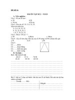 ĐỀ THI GIỮA kỳ 2 môn TOÁN lớp 1, số 16