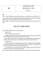 Đề kiểm tra 1 tiết lớp 9 môn Lịch sử lần 1