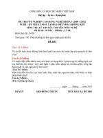 ĐỀ thi tốt nghiệp cao đẳng nghề ngành kỹ thuật máy lạnh và điều hòa không khí phần lý thuyết mã  (4)