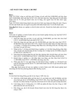 ĐỀ THI  kế TOÁN THU NHẬP, CHI PHÍ