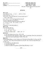 Đề thi học kì I toán 6 đề số 2 có đáp án