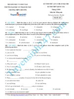 Đề thi thử THPT Quốc Gia môn Tiếng AnhChuyên Sư phạm lần 2 năm 2015