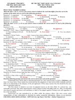 Đề thi thử THPT quốc gia môn Tiếng Anh số 227