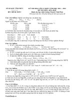 ĐỀ THI HSG HÓA TRƯỜNG CHUYÊN TỈNH VĨNH PHÚC 2011-2012