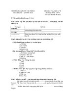 Đề kiểm tra học kì II lớp 9 môn Lịch sử - Trường THCS Phan Chu Trinh, Khánh Hòa