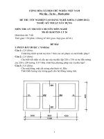 ngân hàng đề thi tôt nghiệp cao đẳng nghề chuyên ngành kỹ thuật xây dựng đề số (25)