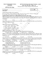 Đề thi tốt nghiệp môn hóa