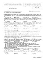 ĐỀ VÀ ĐÁP ÁN HỌC KÌ 2- MÔN VẬT LÍ CƠ BẢN 10 - NĂM HỌC 2014 & 2015 - THÀNH PHỐ CẦN THƠ - THPT CHUYÊN LÝ TỰ TRỌNG (1)