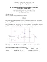 Đề thi tốt nghiệp cao đẳng nghề phần lý thuyết ngành điện tử dân dụng đề số  (7)