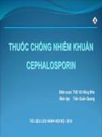thuốc phòng chống nhiễm khuẩn cephalosporin