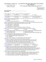 Đề thi tốt nghiệp môn Sinh học (1)