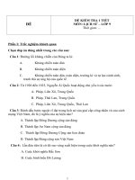 Đề kiểm tra 1 tiết lớp 9 môn Lịch sử lần 2