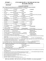 Đề thi học sinh giỏi Tiếng Anh lớp 12 số 6