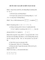 ĐỀ ÔN THI VÀO LỚP 10 MÔN TOÁN SỐ 40