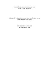 Đề thi tốt nghiệp cao đẳng nghề phần thực hành ngành điện tử dân dụng đề số  (12)