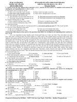 Đề khảo sát chất lượng môn Tiếng Anh ôn thi đại học số 12