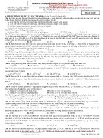 Đề thi khảo sát thi chuyên Đại học Vinh 2014 lần 4 môn vật lý