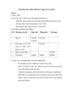 Đề kiểm tra học kì II lớp 9 môn Thể dục - Đề 2